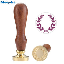 Load image into Gallery viewer, Mogoko Botanical Wax Seal Stamp Retro Classic Sealing Wax Stamps Envelope Cards Decor Flower of Life Sunflower Olive Wreath Leaf
