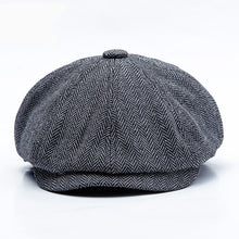 Load image into Gallery viewer, Wuaumx Unisex Autumn Winter Newsboy Caps Men And Women Warm Tweed Octagonal Hat For Male Detective Hats Retro Flat Caps chapeau
