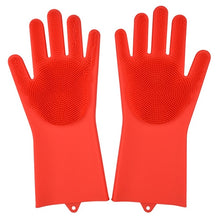 Load image into Gallery viewer, 1 Pair Dishwashing Gloves Silicone Dish Washing Gloves Kitchen Silicone Cleaning Household Tools for Clean Car Pet Brush Glove
