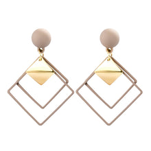 Load image into Gallery viewer, BICUX New Fashion Round Dangle Drop Korean Earrings For Women Geometric Round Heart Gold Earring Wedding Jewelry
