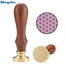 Load image into Gallery viewer, Mogoko Botanical Wax Seal Stamp Retro Classic Sealing Wax Stamps Envelope Cards Decor Flower of Life Sunflower Olive Wreath Leaf
