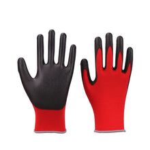 Load image into Gallery viewer, Hot Sale 6 Pairs GMG CE Certificated EN388 Red Polyester Black PU Work Safety Gloves Mechanic Working Gloves
