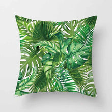 Load image into Gallery viewer, Tropical Plants Cushion Cover Polyester Green Leaves Decorative Pillowcase Tropical Plant Throw Pillow Case Cushion Cover
