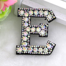 Load image into Gallery viewer, A-Z 1pcs  Rhinestone English Alphabet Letter Applique 3D Iron On letters Patch For Clothing Badge Paste For Clothes Bag Shoes
