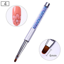 Load image into Gallery viewer, NICOLE DIARY UV Gel Brush Liner Painting Pen Acrylic Drawing Brush for Nails Gradient Rhinestone Handle  Nail Art Tool

