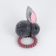 Load image into Gallery viewer, Cute animal hair ball rabbit hair ring female rubber band elastic hair bands Korean headwear children hair Accessories ornaments
