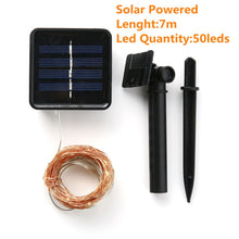 Load image into Gallery viewer, Solar light LED Outdoor LEDs String Lights Fairy Holiday Christmas Party Garland Solar Garden Waterproof Lights 8Mode 5M 10M 20M
