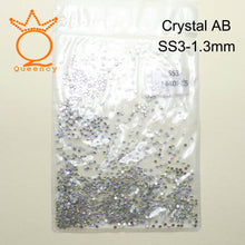 Load image into Gallery viewer, 1440pcs Glass 3D Rhinestones For Nail Art Design Gems Nail Decorations Crystal Strass AB Stones SS3-SS10
