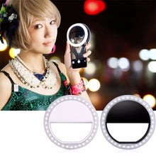 Load image into Gallery viewer, Mobile Phone Light Clip Selfie LED Auto Flash For Cell Phone Smartphone Round Portable Selfie Flashlight Makeup Mirror
