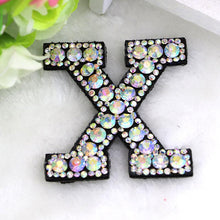 Load image into Gallery viewer, A-Z 1pcs  Rhinestone English Alphabet Letter Applique 3D Iron On letters Patch For Clothing Badge Paste For Clothes Bag Shoes
