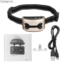 Load image into Gallery viewer, Pet Dog Rechargeable Anti Bark Collar Control Train Waterproof Stop Barking Dog Waterproof Ultrasonic Training Collars
