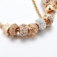 Load image into Gallery viewer, ATTRACTTO Luxury Crystal Heart Charm Bracelets&amp;Bangles Gold Bracelets For Women Jewellery Pulseira Feminina Bracelet Sbr170020
