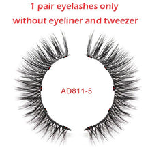 Load image into Gallery viewer, Magnetic False Eyelashes No Glue Full Eye 5 Magnet Reusable Fake Eyelashes Natural Soft Eyelashes Extension Magnetic Eyelash Kit
