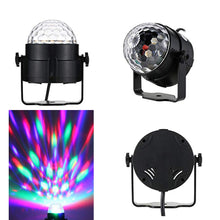 Load image into Gallery viewer, Sound Activated Rotating Disco Ball DJ Party Lights 3W 3LED RGB LED Stage Lights For Christmas Wedding sound party lights
