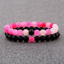 Load image into Gallery viewer, 2pcs/set 2020 Weathered Stone Beaded Couple Bracelet Classic MoonStone Lovers Bracelet For Women Bileklik
