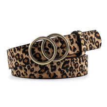 Load image into Gallery viewer, Fashion Leather Waist Belt For Jeans Double Ring Pearl Buckle Ladies Belt For Dresses Black White Women Belt Wild Waistband
