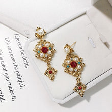 Load image into Gallery viewer, Abdoabdo Pearl Long Tassel Earrings For Women Ear Wire Drop Earrings Jewelry Earrings Gold Earrings Pendientes Mujer Moda 2019
