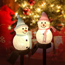 Load image into Gallery viewer, 2021 New Solar Snowman Led Lamp Decoration Christmas Cartoon Snowman Solar Light Ground Light Landscape Garden Lamp
