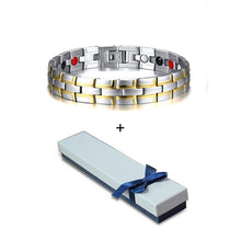 Load image into Gallery viewer, Health Magnetic Bracelet Male Stainless Steel Wrist Band Magnetic Bracelet Men Hand Chain Energy Bracelets for Men Dropshipping
