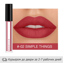 Load image into Gallery viewer, BANXEER Lipgloss Matte 8 Colors Lip Gloss Velvety Lipstick Liquid Matte Waterproof Lip Tint Full &amp; rich Sexy Lip Makeup Cosmetic
