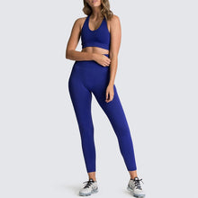 Load image into Gallery viewer, 2020 Women's Yoga Set Seamless Sportswear 2-Piece Gym Yoga Clothes Sports Bra + Leggings Running Wear Skinny Sports Set Suits L

