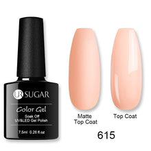 Load image into Gallery viewer, UR SUGAR Nude Glitter Gel Nail Polish Varnish Pink Rose Gold Shimmer Soak Off UV LED Nails Gel varnish  7.5ml
