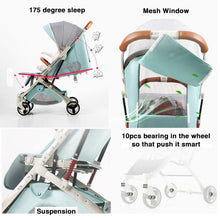 Load image into Gallery viewer, Babyfond 5.8KG Light Stroller Gold Frame Car Portable Carriage Umbrella Baby Stroller Newborn Travelling Pram On Plane Gifts
