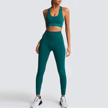 Load image into Gallery viewer, 2020 Women's Yoga Set Seamless Sportswear 2-Piece Gym Yoga Clothes Sports Bra + Leggings Running Wear Skinny Sports Set Suits L
