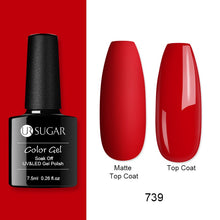 Load image into Gallery viewer, UR SUGAR 7.5ml Matte Nail Gel Polish Purple Series Hybrid Varnish Nail Art Semi Permanent UV Gel Varnish Soak Off Matte Top Coat
