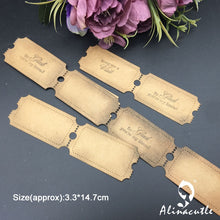 Load image into Gallery viewer, Metal Cutting die Cut Lottery Ticket Strip Gift Coupon Scrapbook Paper Craft Handmade Card Album Punch Art Cutter Alinacutle Die
