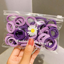 Load image into Gallery viewer, 50/100pcs/Set Girls Colorful Nylon Small Elastic Hair Bands Children Ponytail Holder Scrunchie Headband Kids Hair Accessories
