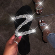 Load image into Gallery viewer, Women Summer Flat Bling Slippers Transparent Soft Jelly Shoes Female Flip Flops Sandals Outdoor Beach Ladies Slides Plus Size
