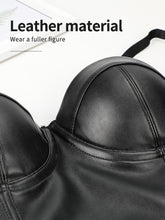 Load image into Gallery viewer, corset gothic steampunk Sexy bustier Corsets Leather Bra Tops Gothic Push Up Bra Fashion Party Bra Club tops Slimming Underwear

