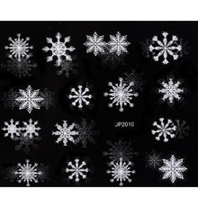 Load image into Gallery viewer, 1Pcs 3D Nail Sticker Christmas Holographics Snowflake For Gold Silver Nail Art Stickers DIY Nail Art Decoration Decals
