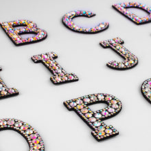 Load image into Gallery viewer, A-Z 1pcs  Rhinestone English Alphabet Letter Applique 3D Iron On letters Patch For Clothing Badge Paste For Clothes Bag Shoes
