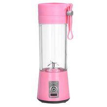 Load image into Gallery viewer, 380ml 4/6 Blades Portable Electric Fruit Juicer Home USB Rechargeable Smoothie Maker Blenders Machine Sports Bottle Juicing Cup
