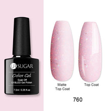 Load image into Gallery viewer, UR SUGAR Nude Glitter Gel Nail Polish Varnish Pink Rose Gold Shimmer Soak Off UV LED Nails Gel varnish  7.5ml
