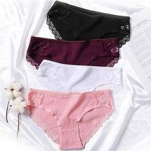 Load image into Gallery viewer, FINETOO Women's Panties 3Pcs/set Soft Cotton Underwear M-XL Sexy Lace Panty Women Underpants Girl Briefs Fashion Female Lingerie

