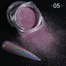 Load image into Gallery viewer, Holographic Powder on Nails Laser Silver Glitter Chrome Nail Powder DIP Shimmer Gel Polish Flakes for Manicure Pigment CH1028-4
