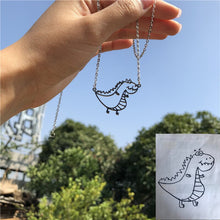 Load image into Gallery viewer, Customized Children's Drawing Necklace Keychains Kid's Art Child Artwork Personalized Necklace Jewelry Christmas Gift For Kids

