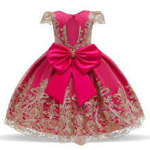 Load image into Gallery viewer, Girls Princess Kids Dresses for Girls Tutu Lace Flower Embroidered Ball Gown Baby Girls Clothes Children Wedding Party Dress
