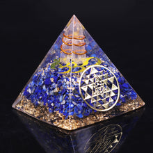 Load image into Gallery viewer, Orgonite Jewelry Pyramid Natural Lapis Lazuli Orgone Energy Generator Chakra Healing/Emf Protection And Meditation Decoration
