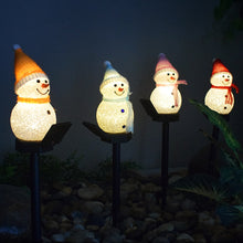 Load image into Gallery viewer, 2021 New Solar Snowman Led Lamp Decoration Christmas Cartoon Snowman Solar Light Ground Light Landscape Garden Lamp
