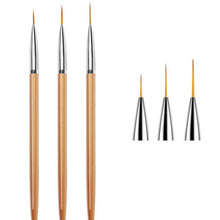 Load image into Gallery viewer, set Nail Art Brush Drawing Painting Carving Pen Design Manicure Tools Acrylic Liner UV Gel Sequins Decoration Tips 7/9/11mm
