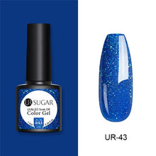 Load image into Gallery viewer, UR SUGAR Nude Glitter Gel Nail Polish Varnish Pink Rose Gold Shimmer Soak Off UV LED Nails Gel varnish  7.5ml
