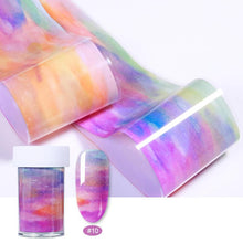 Load image into Gallery viewer, 100/50x4cm Nail Foils Marble Series Pink Blue Foils Paper Nail Art Transfer Sticker Slide Nail Art Decal Nails Accessories 1 Box
