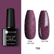 Load image into Gallery viewer, UR SUGAR Nude Glitter Gel Nail Polish Varnish Pink Rose Gold Shimmer Soak Off UV LED Nails Gel varnish  7.5ml
