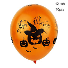 Load image into Gallery viewer, Scary Halloween Pumpkin Ghost Spider Confetti Balloon Latex Happy Halloween Decoration Kids Air Baloons Birthday Party Supplies
