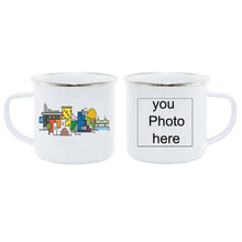 Load image into Gallery viewer, Personalized photo print Enamel MUG Coffee Milk Tea Cup Travel mug Unique Gifts

