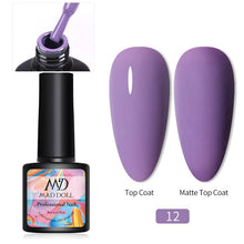 Load image into Gallery viewer, MAD DOLL 8ml 60 Colors Gel Nail Polish  Nail Color Nail Gel varnish Soak Off UV Gel Varnish Base Coat No Wipe Top Coat
